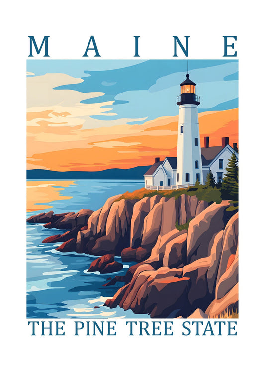 Maine – The Pine Tree State Poster