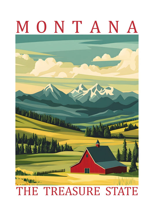 Montana – The Treasure State Poster