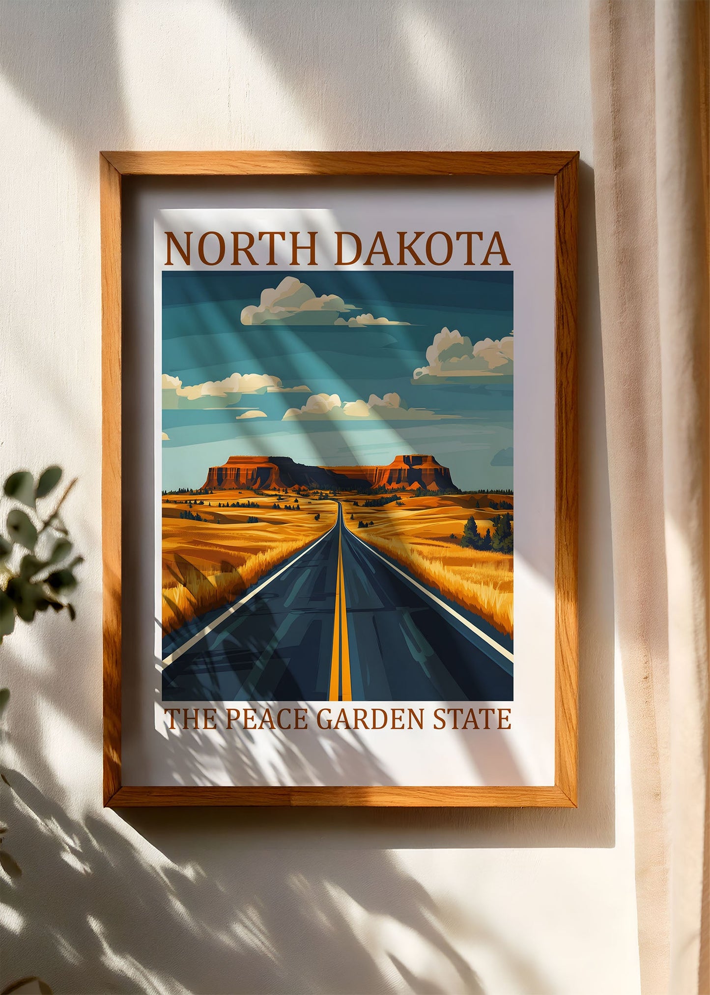 North Dakota – The Peace Garden State Poster