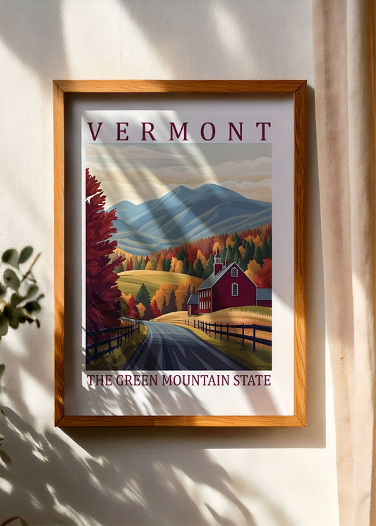 Vermont – The Green Mountain State Poster