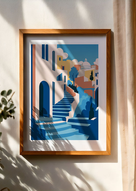 Santorini Steps Poster Series No. 6