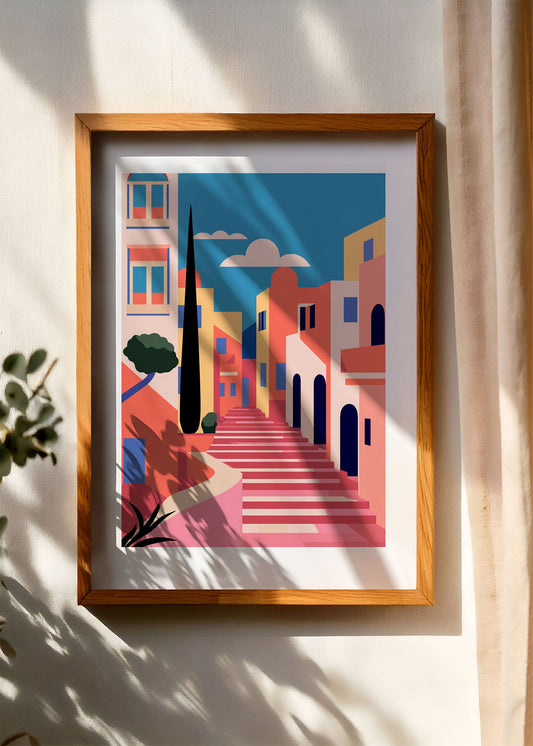 Santorini Steps Poster Series No. 11