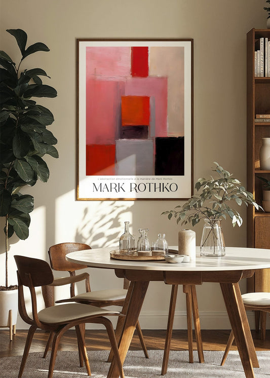 Inspired by Mark Rothko – Crimson Layers Poster