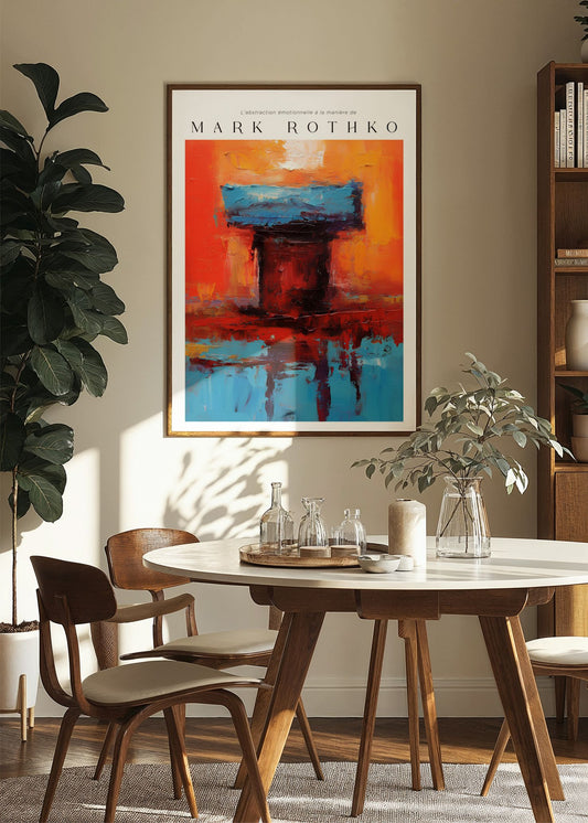 Inspired by Mark Rothko – Fiery Reflection Poster