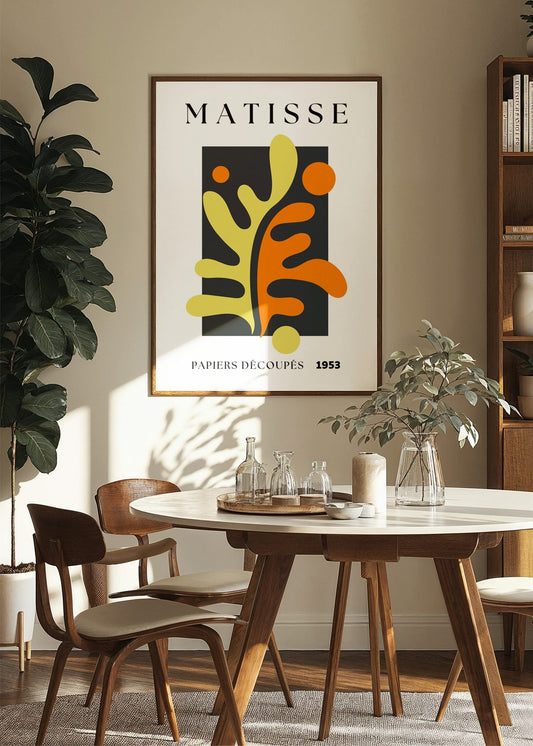 Inspired by Matisse – Orange Harmony Poster
