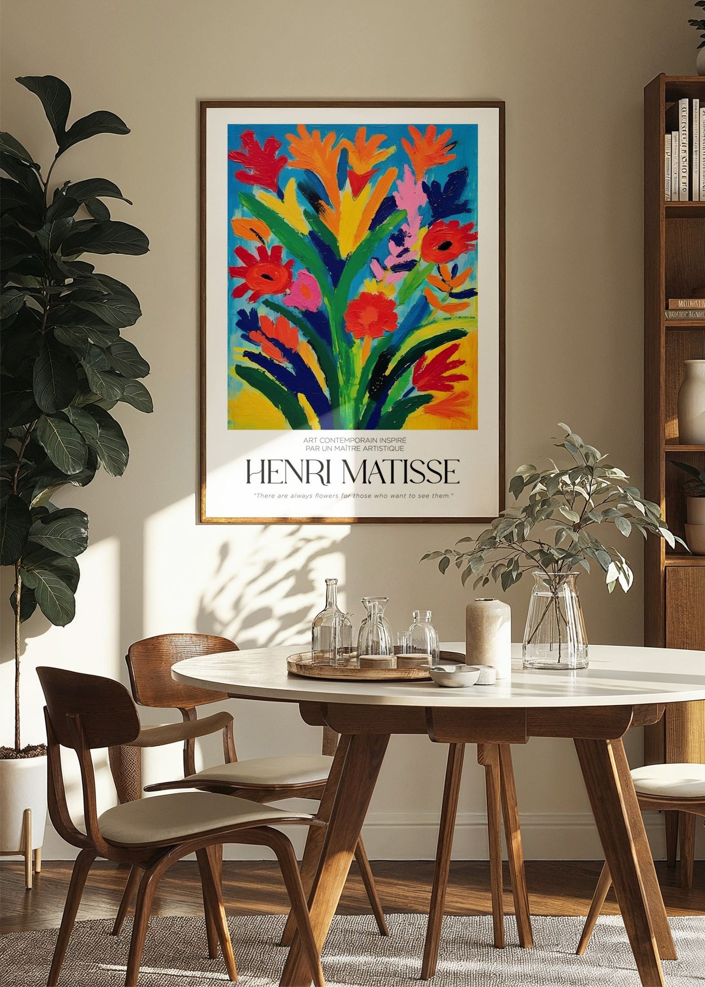 Inspired by Matisse – Colorful Bouquet Poster