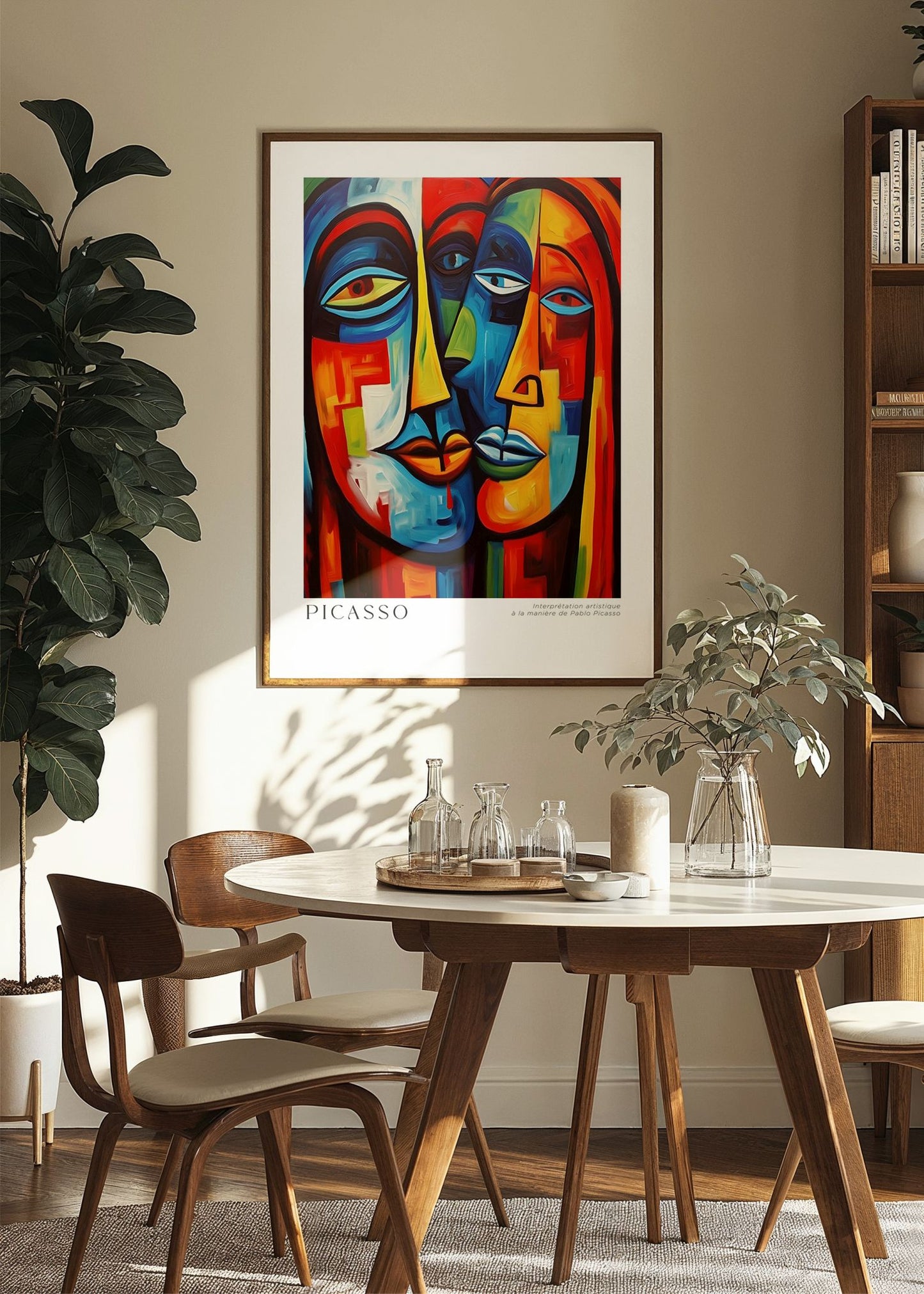 Inspired by Picasso – Chromatic Faces Poster