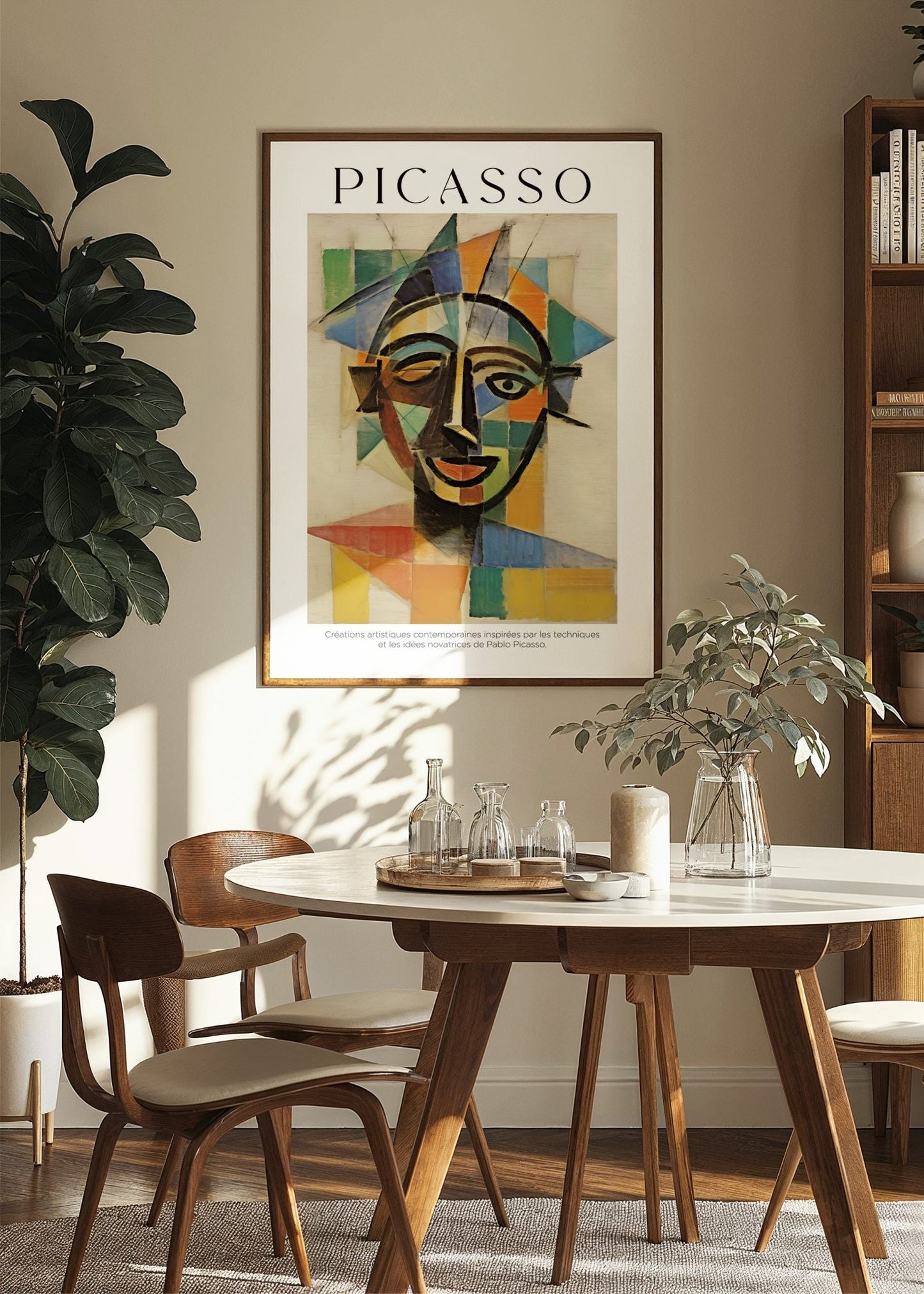 Inspired by Picasso – Cubist Sunburst Poster