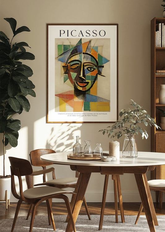 Inspired by Picasso – Cubist Sunburst Poster