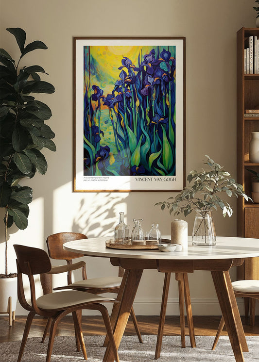 Inspired by Van Gogh – Irises in Sunlight Poster