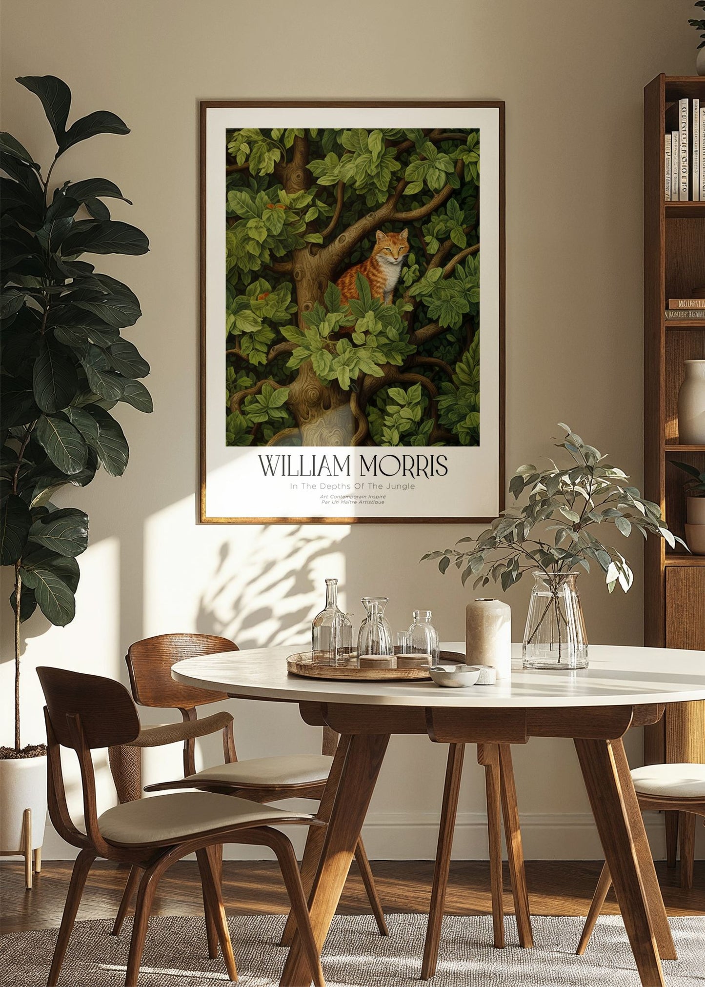 Inspired by William Morris – Cat Among the Leaves Poster