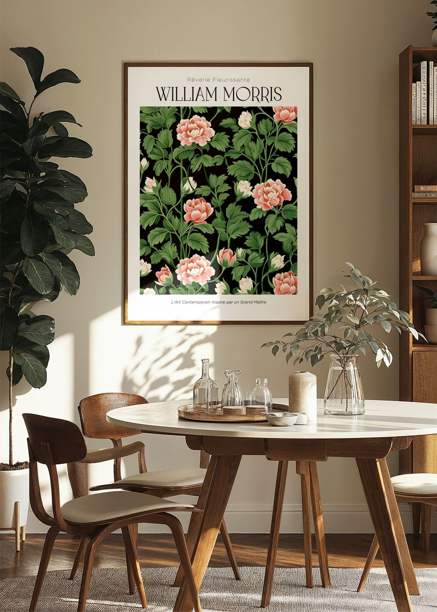 Inspired by William Morris – Classic Peony Pattern Poster
