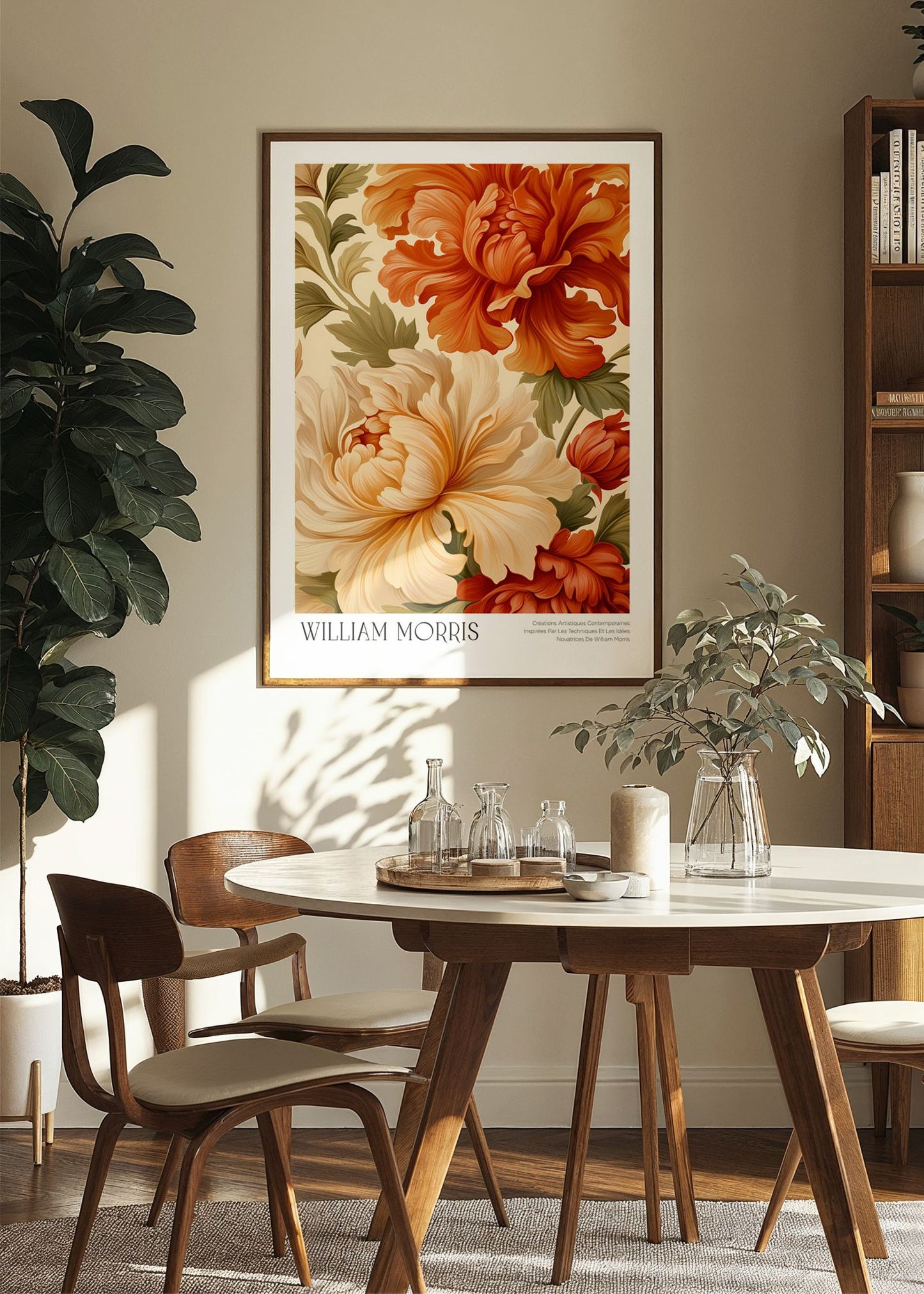 Inspired by William Morris – Amber Bloom Poster