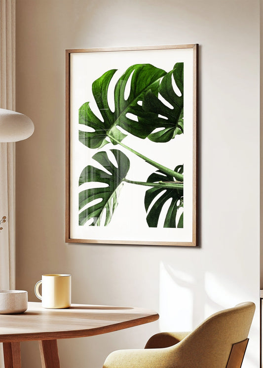 Botanical Monstera Leaf Poster
