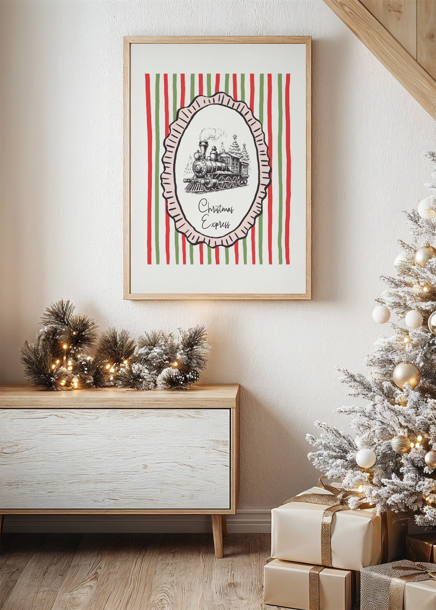 Christmas Express Train Poster
