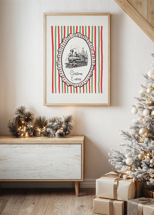 Christmas Express Train Poster