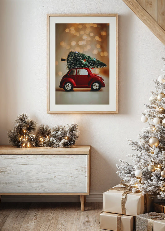 Christmas Car Poster