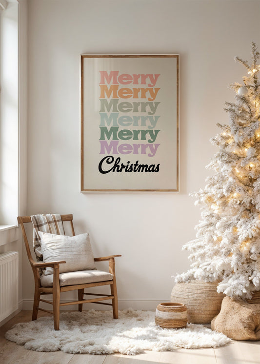 Merry Christmas Font Poster No. 3