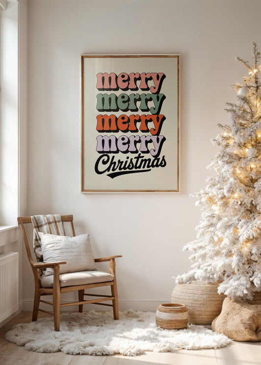 Merry Christmas Font Poster No. 5