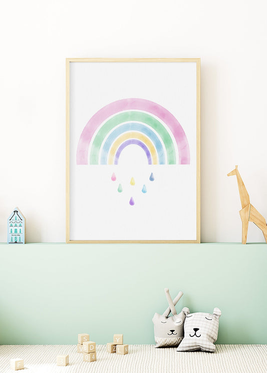 Playful Friends – Rainbow Drops Poster