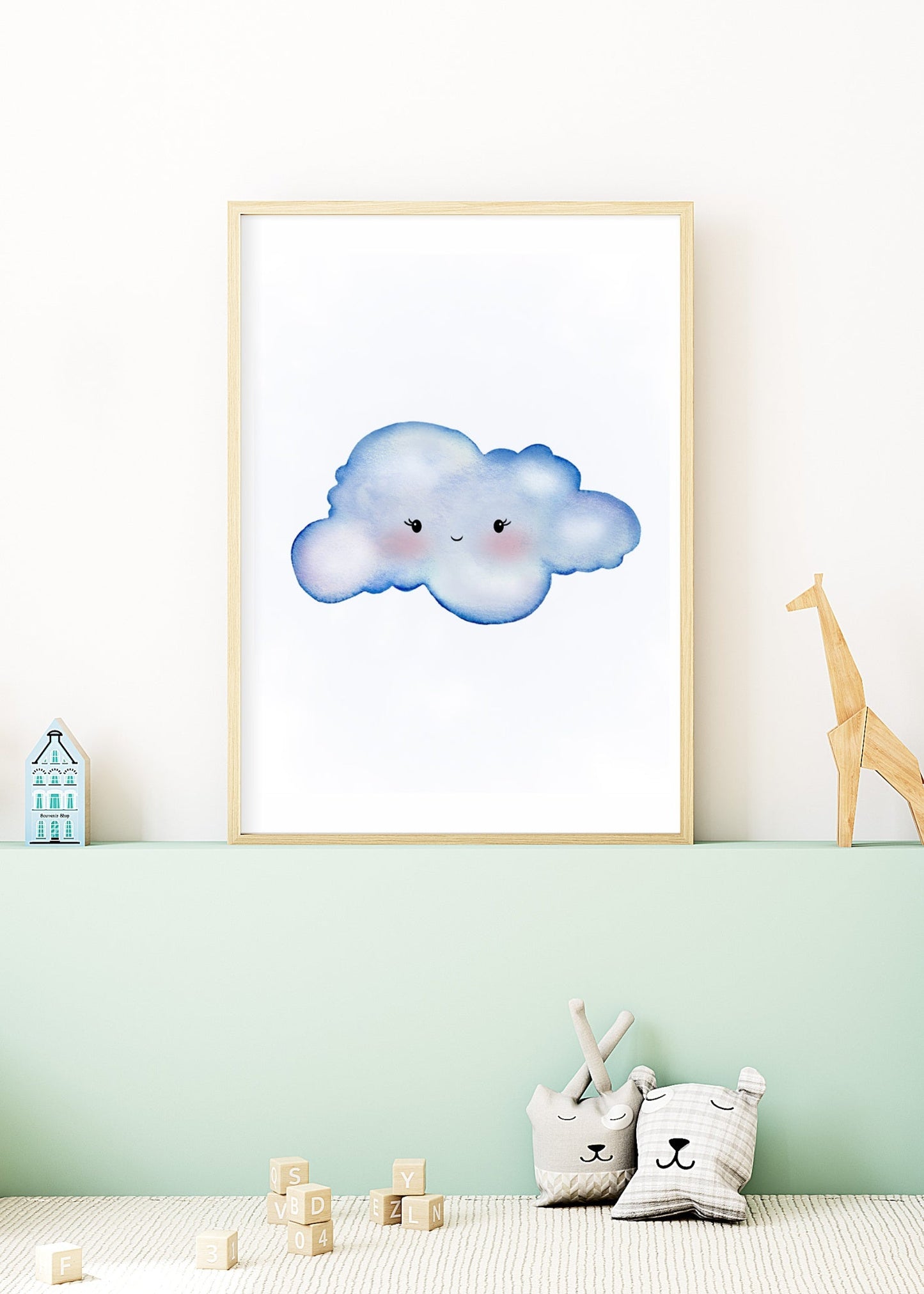 Playful Friends - Smiling Cloud Poster