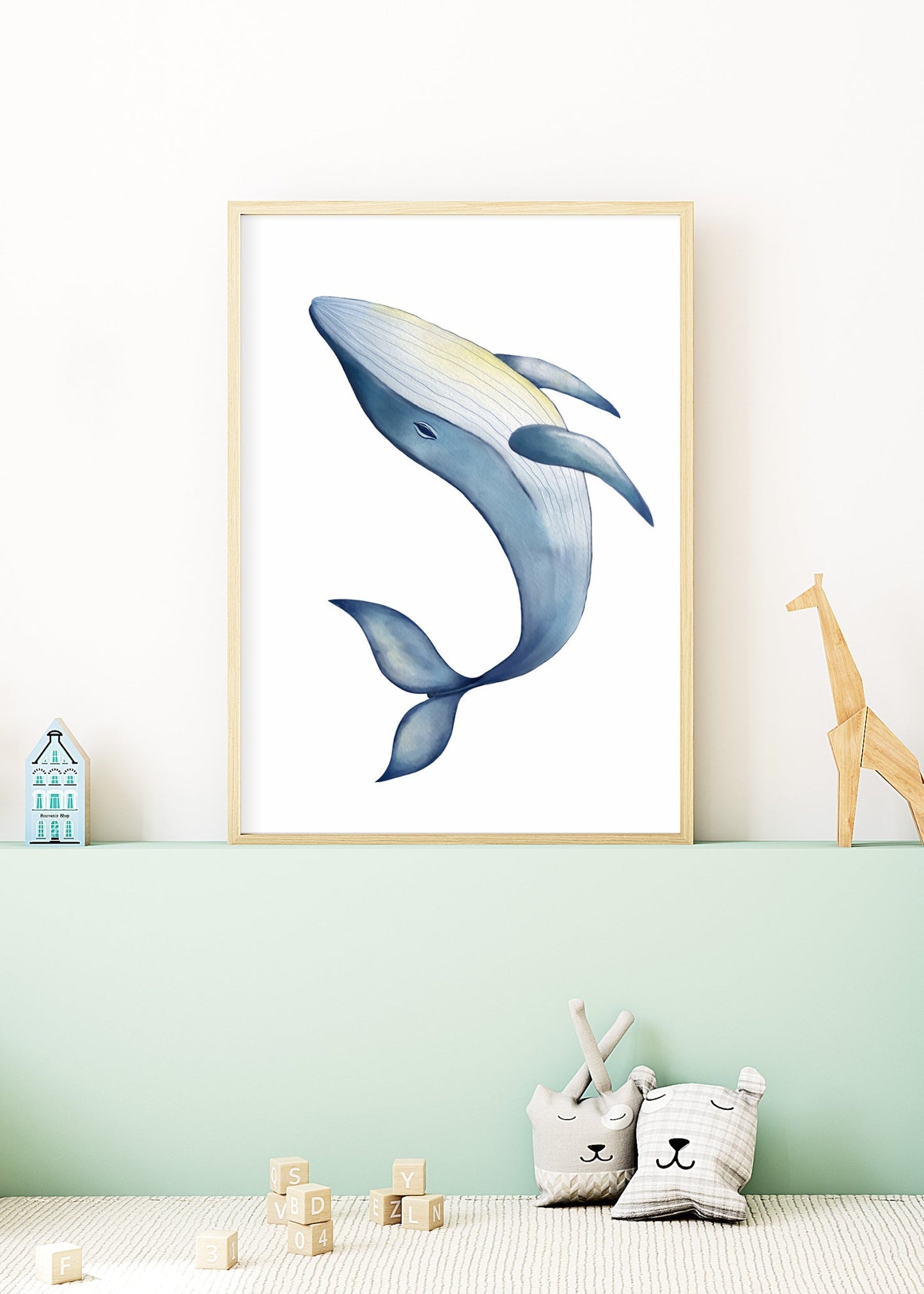 Playful Friends - Whale Poster