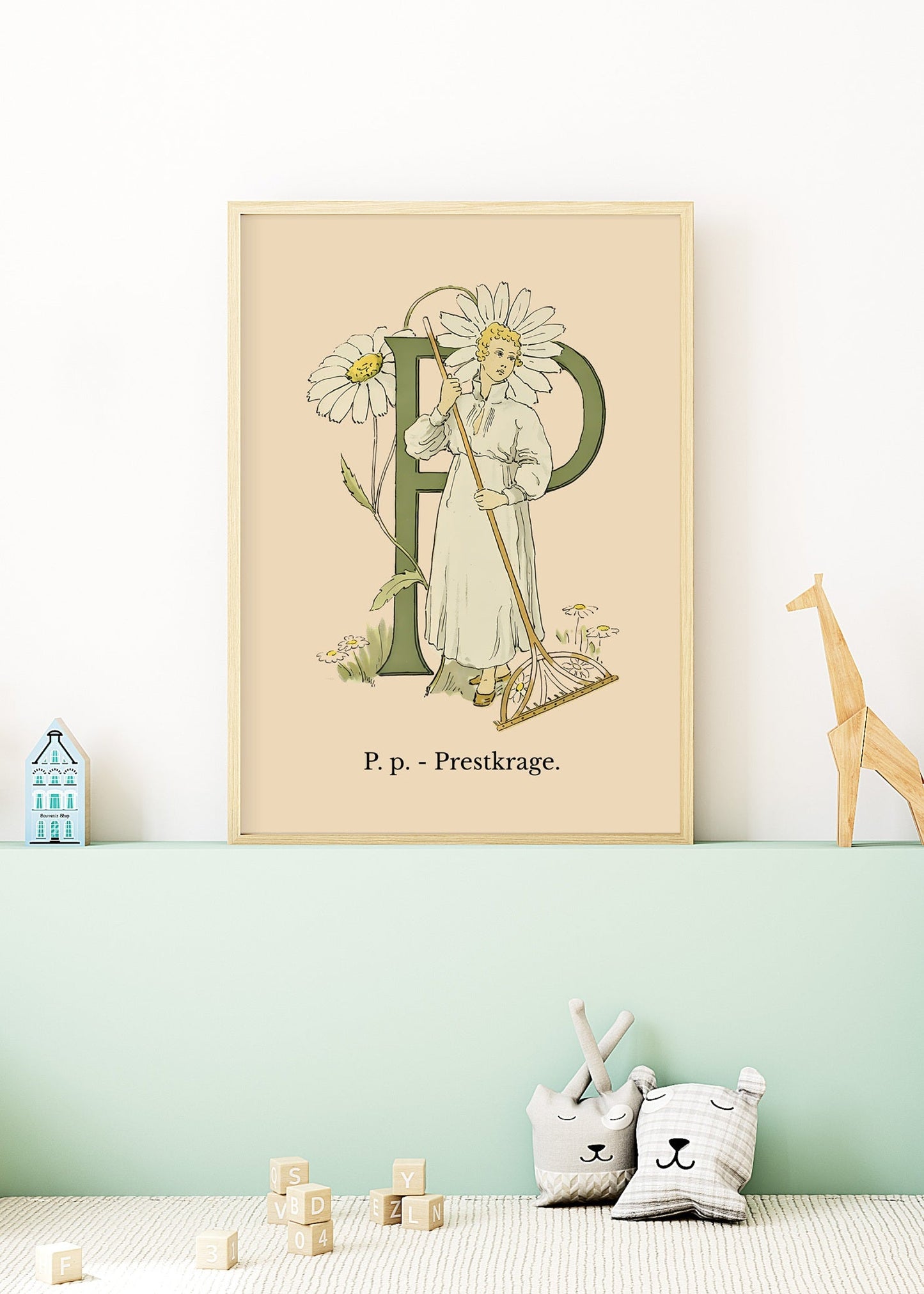 Prinsarnes Blomsteralfabet P Poster
