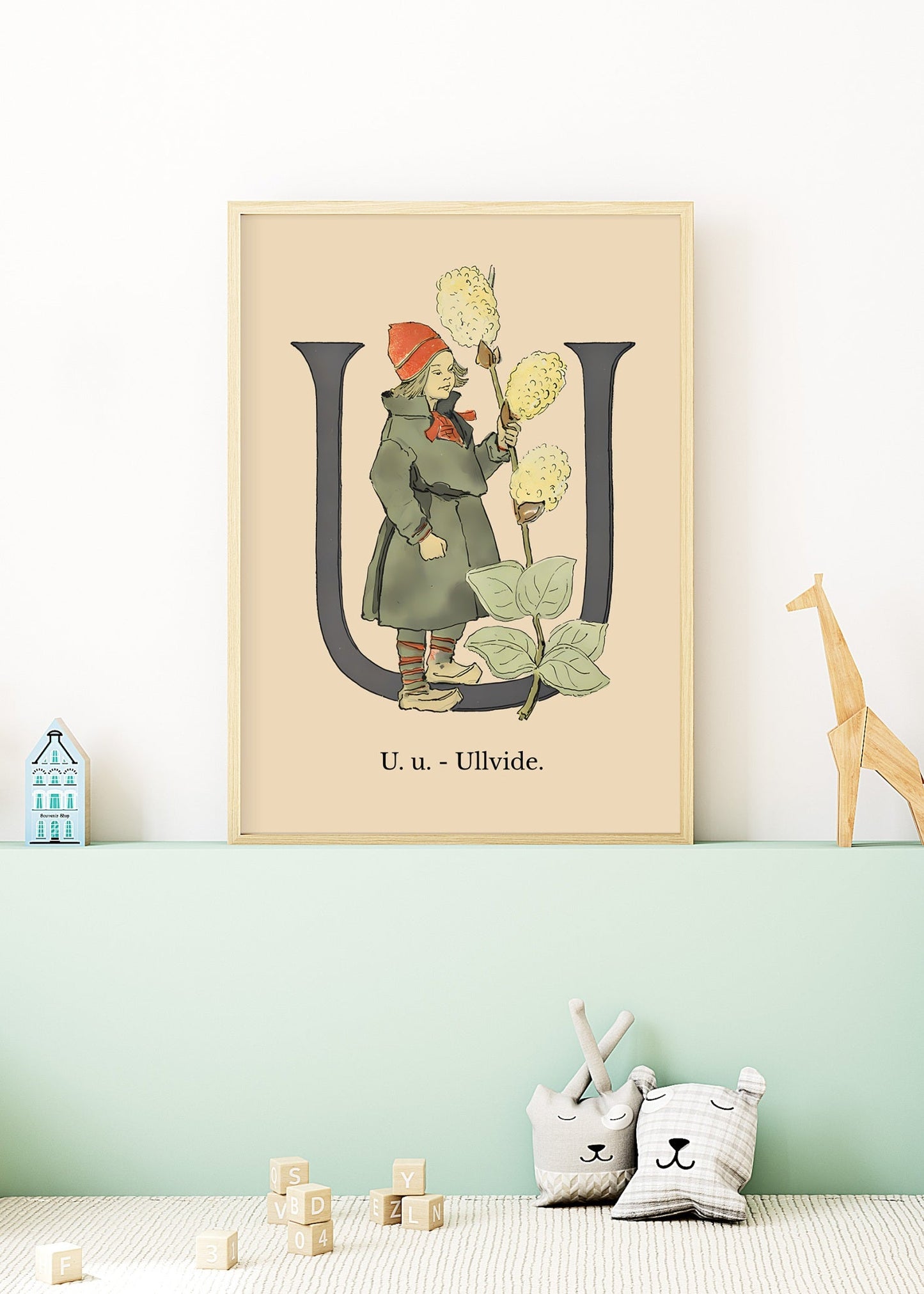 Prinsarnes Blomsteralfabet U Poster