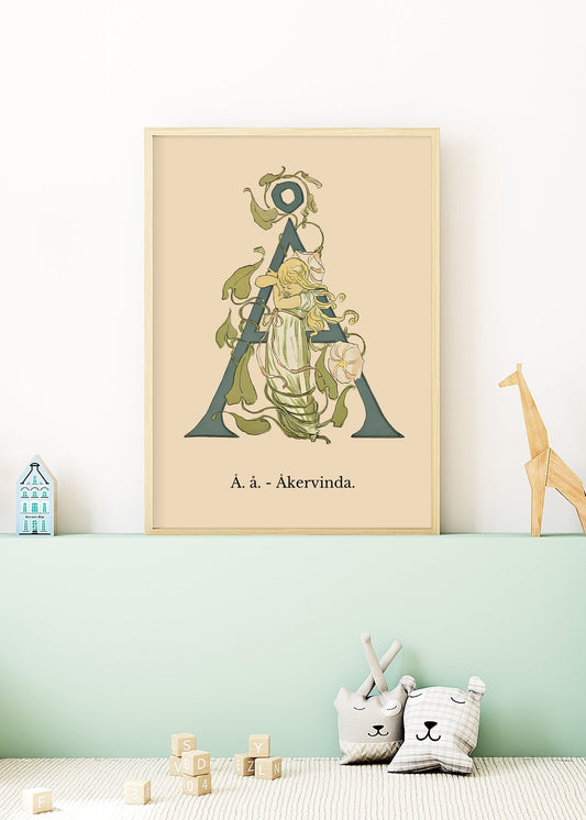 Prinsarnes Blomsteralfabet Å Poster