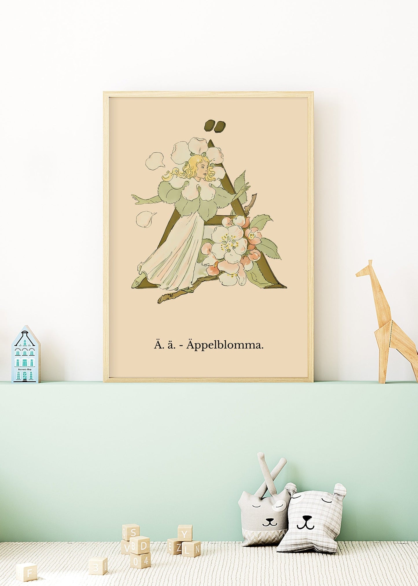 Prinsarnes Blomsteralfabet Ä Poster
