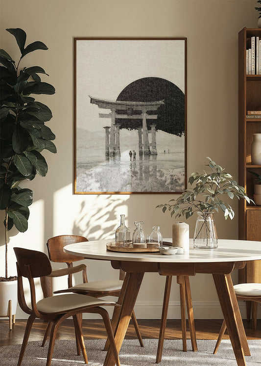 Torii Gate at Sea Vintage Poster