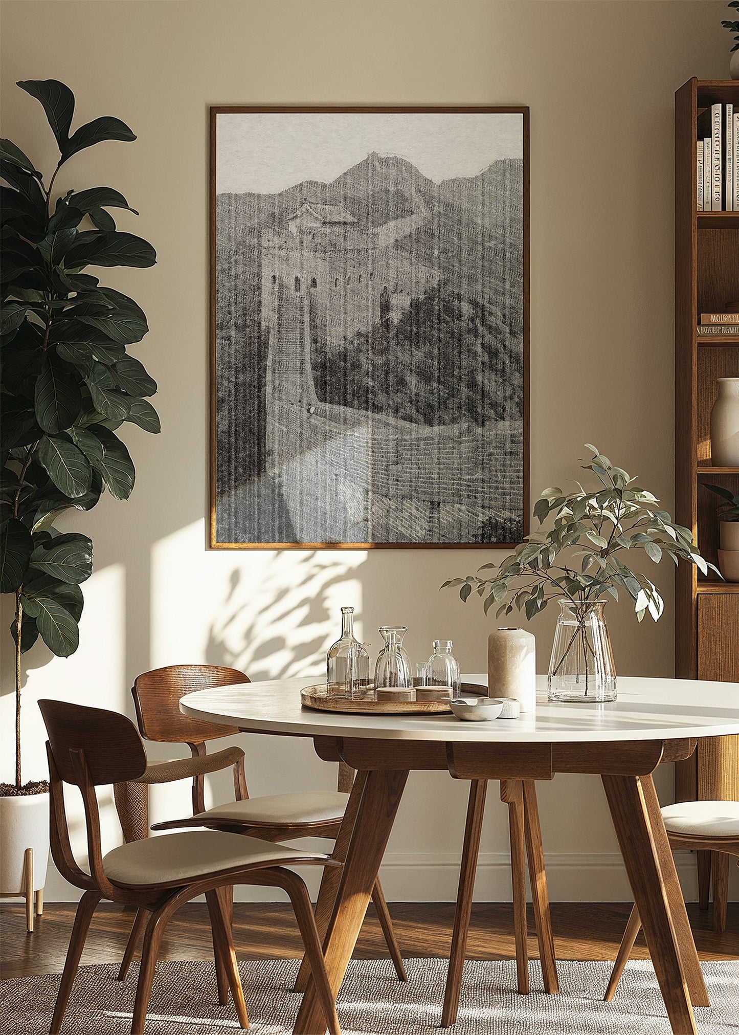 Great Wall of China Vintage Poster