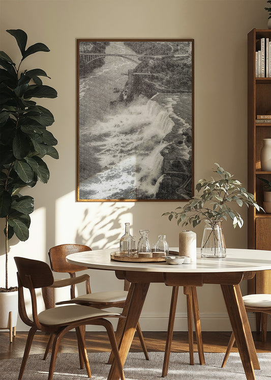 Vintage Waterfall Poster