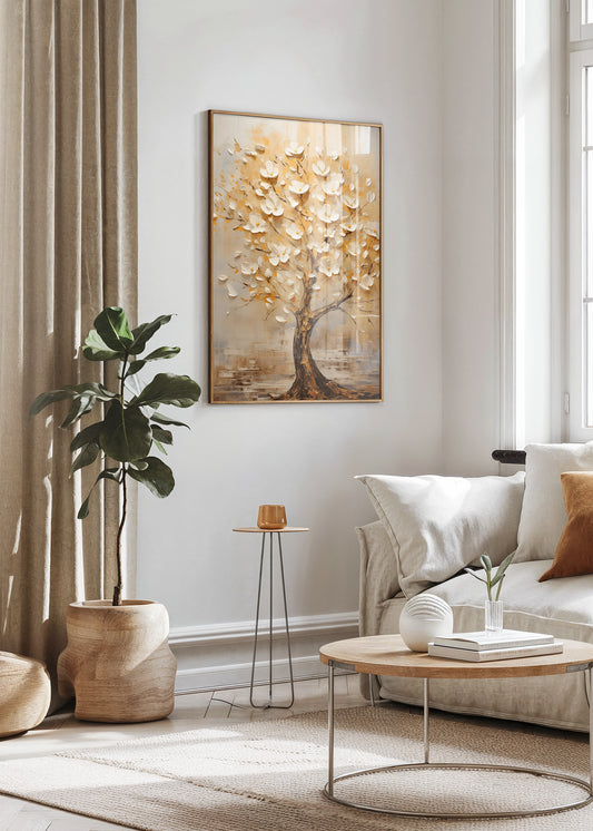 Golden Bloom Fashion Poster