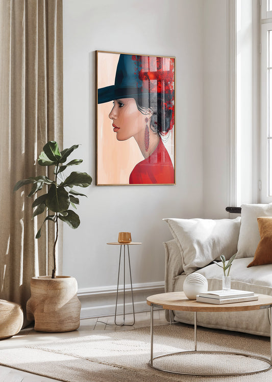 Crimson Elegance Poster