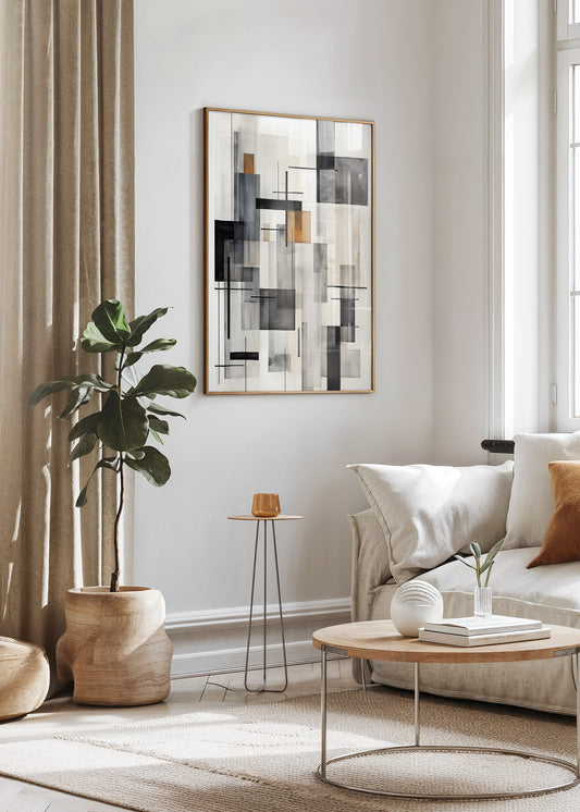 Architectural Balance Abstract Poster