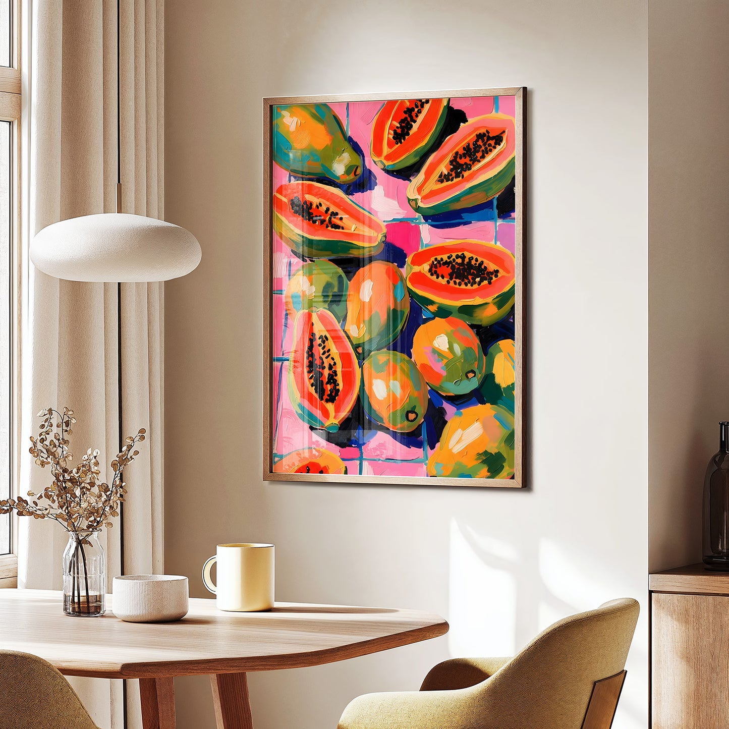 Papaya Pop Art Poster