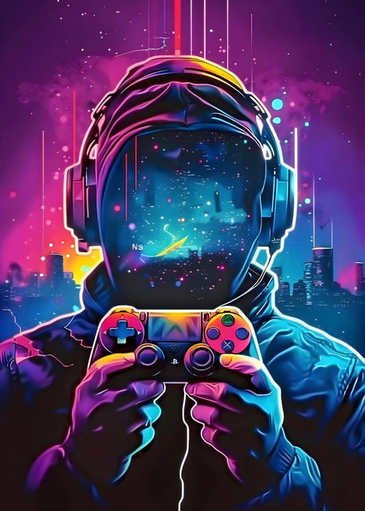 Neon Gamer Poster