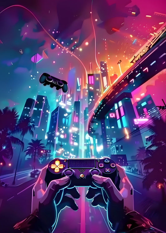 Neon Drift Poster