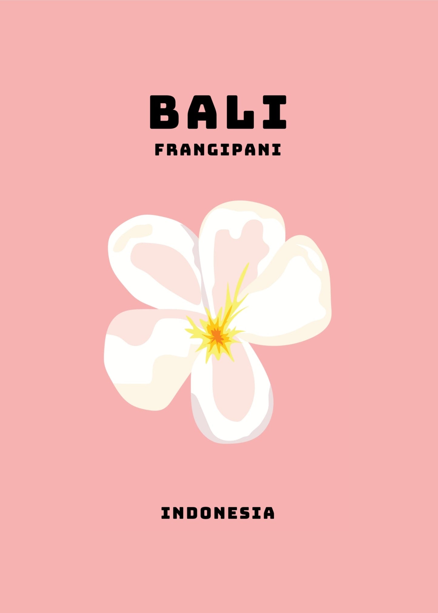 Bali Frangipani – Indonesia Poster