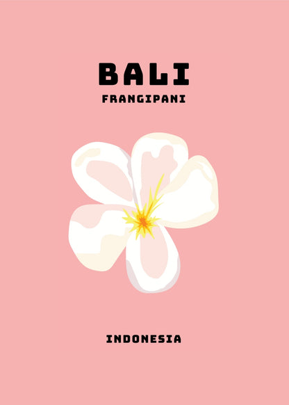 Bali Frangipani – Indonesia Poster