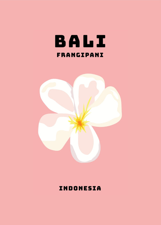 Bali Frangipani – Indonesia Poster