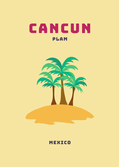 Cancun Palm – Mexico Poster
