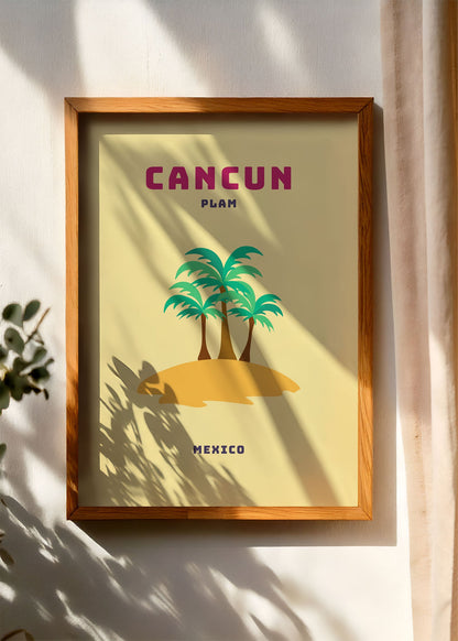Cancun Palm – Mexico Poster