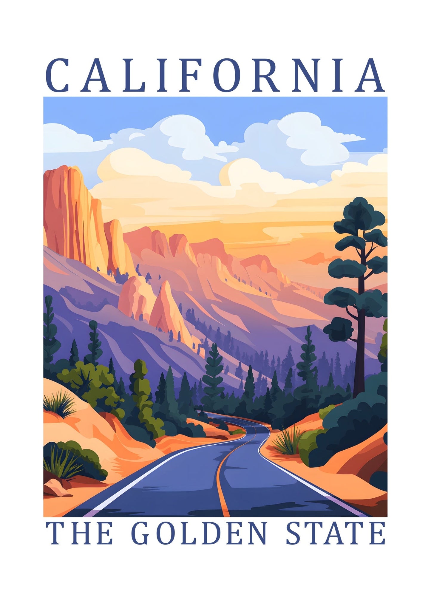 California – The Golden State Poster