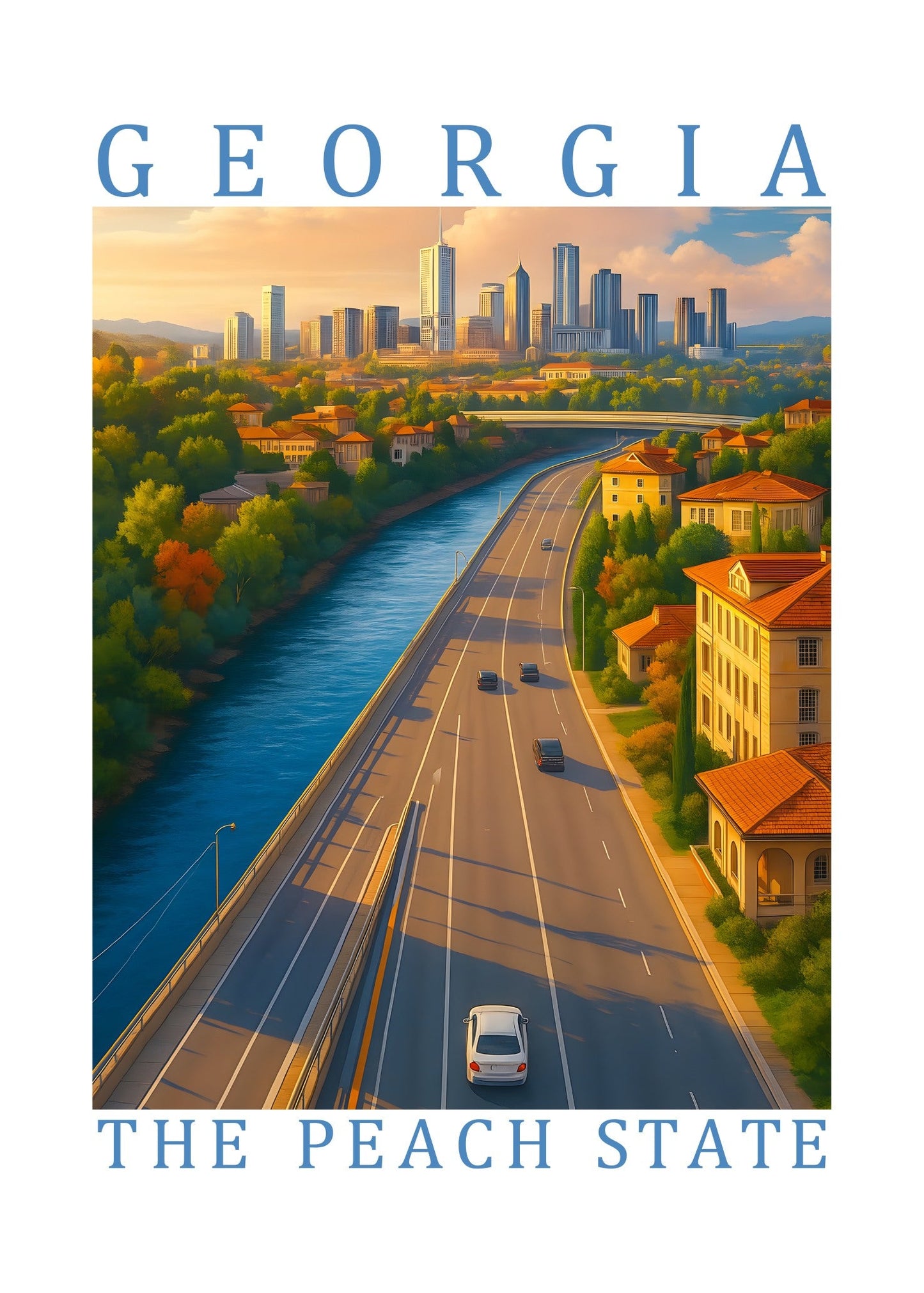 Georgia – The Peach State Poster
