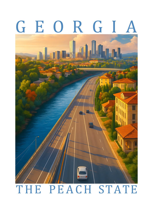 Georgia – The Peach State Poster