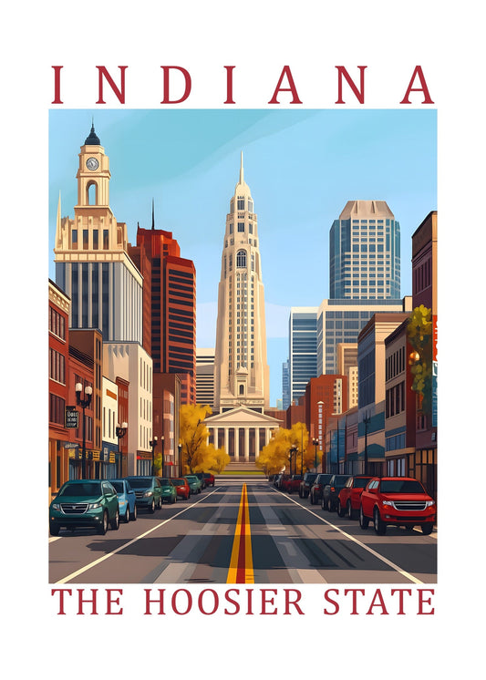 Indiana – The Hoosier State Poster