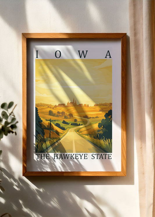 Iowa – The Hawkeye State Poster