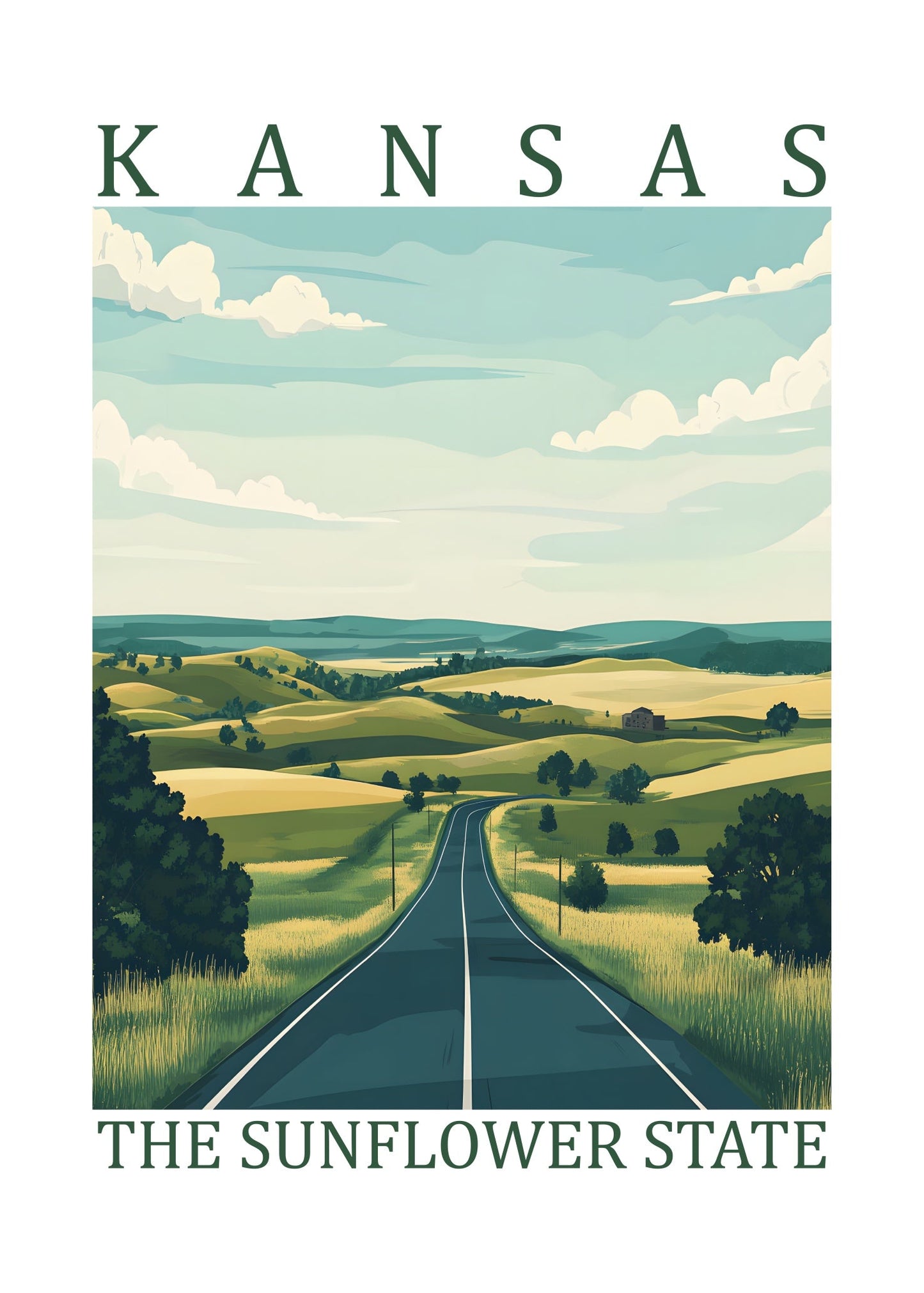 Kansas – The Sunflower State Poster